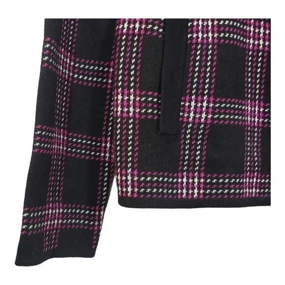 Jones New York Plaid Knit Cardigan - Picture 6 of 12